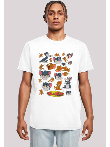 F4NT4STIC T-Shirt Tom und Jerry Many Faces in weiß
