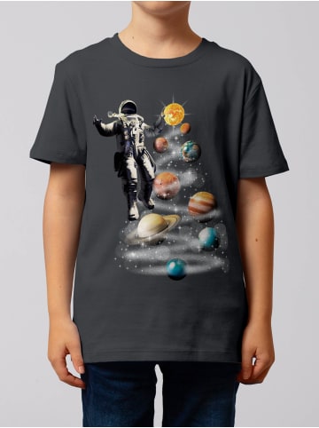 wat? Apparel T-Shirt Weltraumreise in Grau