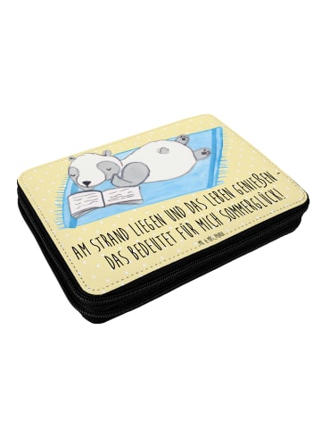 Mr. & Mrs. Panda Etui Sommerglück Motiv mit Spruch in Gelb Pastell