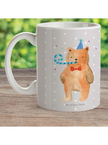 Mr. & Mrs. Panda Kindertasse Bär Geburtstag ohne Spruch in Grau Pastell
