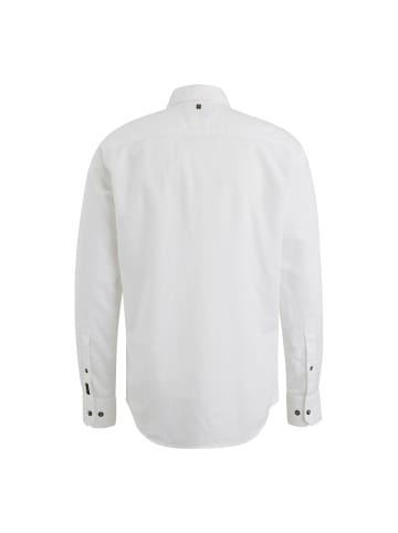 PME Legend Shirt Cotton Linen 2 Tone in bright white