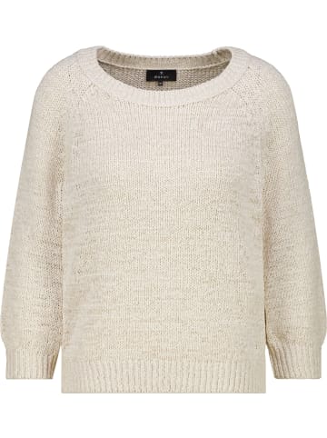 monari Pullover mit U-Boot-Ausschnitt und ¾-Ärmeln in Champagne Beige