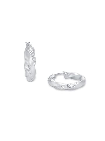 Amor Creolen Silber 925, rhodiniert in Silber