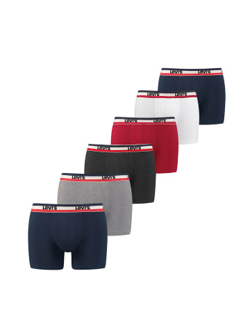 Levi´s Boxershorts LEVIS Men Sportswear Logo Boxer 6P in blau