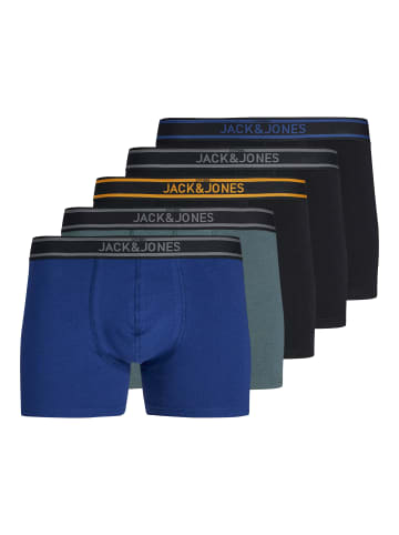 JACK & JONES Junior 5er Pack Boxershorts JACMARC SOLID TRUNK in charcoal gray