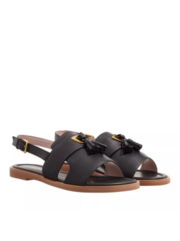 COCCINELLE Sandal Flat Smooth Selleria Noir in black