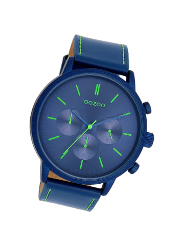 Oozoo Armbanduhr Oozoo Timepieces blau extra groß (ca. 50mm)