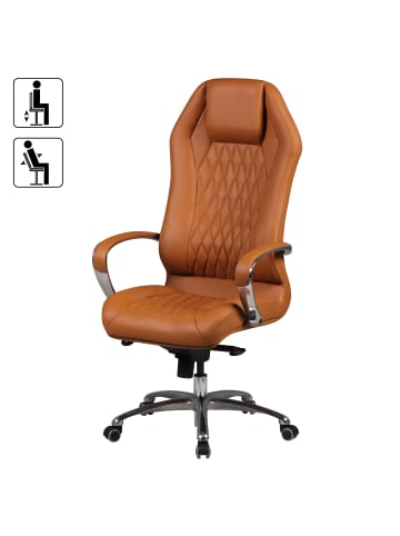 FineBuy Bürostuhl "SV41950" in Caramel