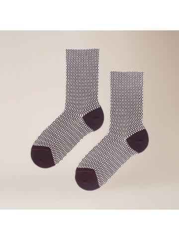 Kunert Socken Honeycomb Fashion in dark raisin