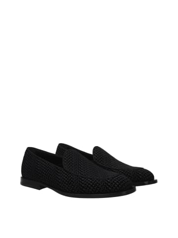 Schwarz Samt Slip-On Loafer