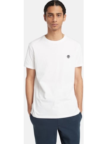 Timberland T-Shirt "Oyster River Chest Logo Ss Tee (Slim)" in Weiß