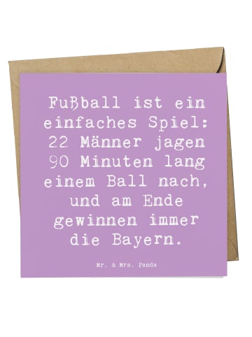 Mr. & Mrs. Panda Einladungskarte Spruch Fußball Bayern mit Spruch in Lavendeltraum