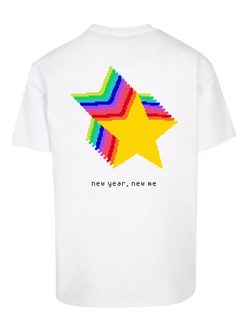 F4NT4STIC T-Shirt SIlvester Party Happy People Only in weiß