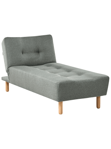 Beliani Chaiselongue ALSTEN in Grün/Braun - (W) 75 x (H) 80 x (L) 161 cm