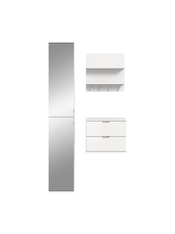 ebuy24 Garderobenmöbelset ProjektX (3-teilig) Weiß 82 x 34 cm