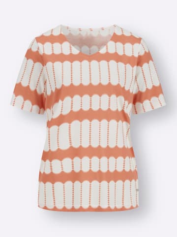 WITT WEIDEN Shirt in papaya-ecru-bedruckt