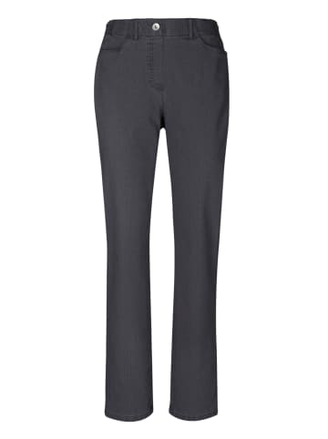 GOLDNER Kurzgröße: Klassische Jeansschlupfhose MARTHA in anthrazit