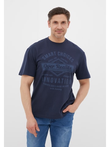 Finn Flare Kurzarmshirt Print in dark blue