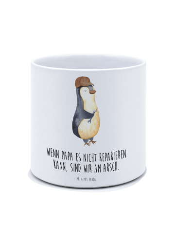 Mr. & Mrs. Panda Pflanzkübel Wenn Papa es nicht reparieren kann,... in Weiß