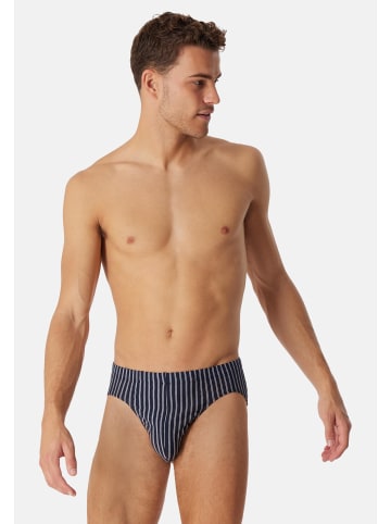 Schiesser Mini Slip / Unterhose 95/5 Essentials Organic Cotton in Rot / blau