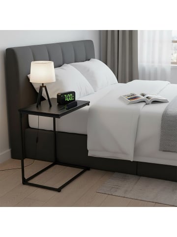 relaxdays Beistelltisch in Schwarz - (B)55 x (H)66 x (T)35 cm