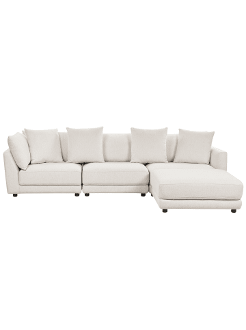 Beliani 2-tlg 3-Sitzer Sofa SIGTUNA in Weiß/Schwarz