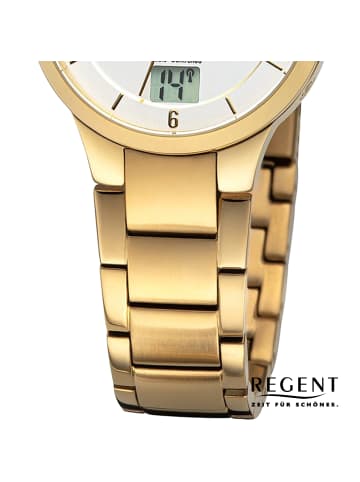 Regent Funkuhr Regent Funkuhren gold extra groß (ca. 30mm)