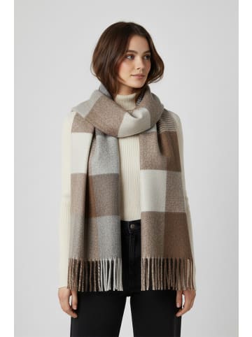 Faera Weicher Schal mit Fransen - Modischer Winter-Accessoire for Damen in Beige-2