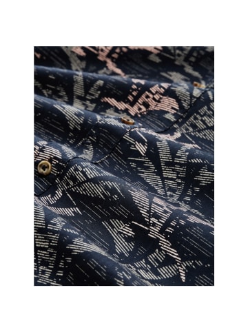 Tom Tailor Halbarmhemd in navy green palm design