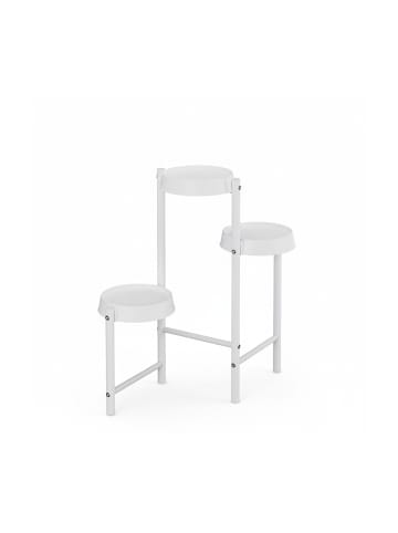 relaxdays Pflanzenständer in Weiß - (B)55 x(H)61 x (T)30 cm