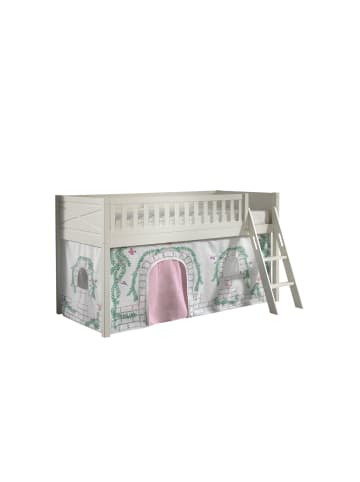58 aufm Kessel KINDERBETT Karyl 208x114x135 Massivholz Weiß Textilset Birdy 1