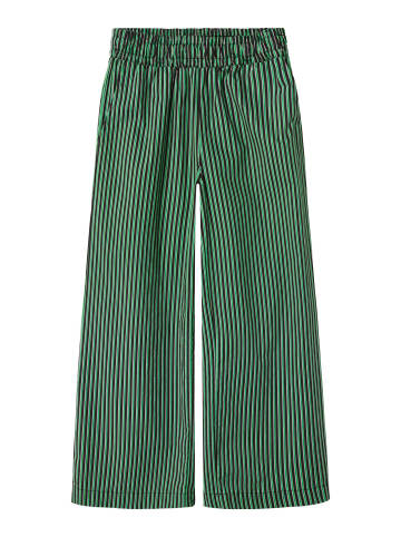 name it Gestreifte Hose mit weitem Schnitt in Grün