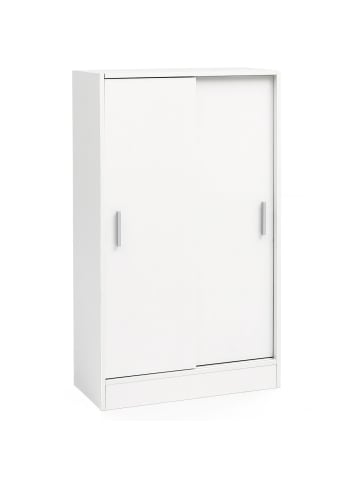 FineBuy Sideboard in Weiß / Spanplatte / 60x29x108