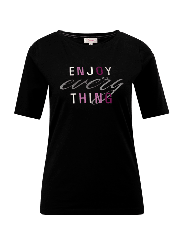s.Oliver T-Shirt kurzarm in Schwarz