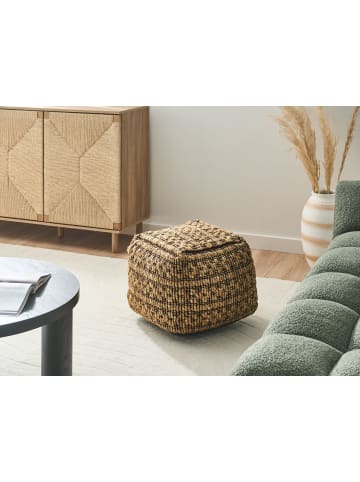 Beliani Pouf MABULA in Beige/Schwarz - (W) 40 x (H) 40 x (L) 40 cm