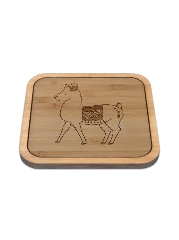 Mr. & Mrs. Panda Glasuntersetzer Alpaka Stolz ohne Spruch in Transparent