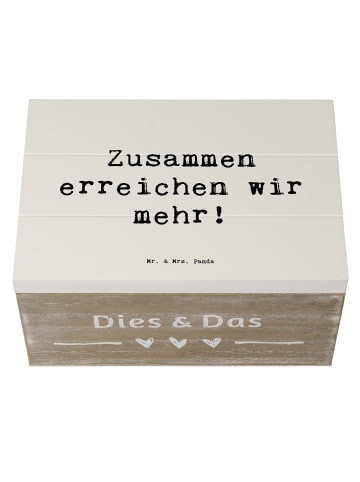 Mr. & Mrs. Panda Aufbewahrungsbox Spruch Im Team zuMenschmenarbeite... in Weiß