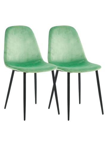 VCM  2er Esszimmerstühle Küchenstühle Rückenlehne Fiolo in Mint