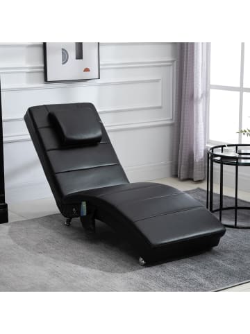 HOMCOM Relaxsessel in Schwarz 58L x 163B x 87H cm
