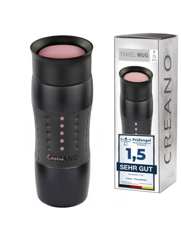 Creano Travel-mug  400ml "Rosa", isolierend aus Edelstahl