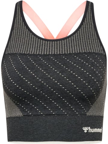 Hummel Hummel Top Hmlmt Yoga Damen Atmungsaktiv Schnelltrocknend Nahtlosen in BLACK MELANGE