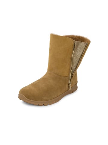 VITAFORM Veloursleder & Doubleface Stiefeletten in camel