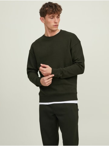 Jack & Jones Basic Sweater Langarm Shirt Rundhals Pullover JJESTAR in Khaki