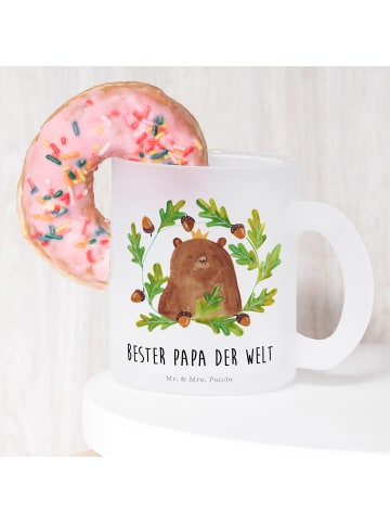 Mr. & Mrs. Panda Teeglas Bär König mit Spruch in Transparent