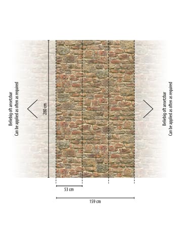 A.S. Création Tapete Mediterranean Rock in Beige-Rot