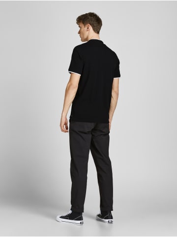 Jack & Jones Polo T-Shirt Pique Kurzarm Basic Hemd JJEPAULOS in Schwarz-2