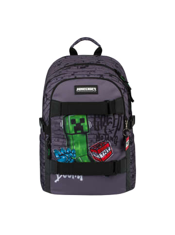 BAAGL 3-tlg. Set: Schulrucksack Skate in Grau Minecraft