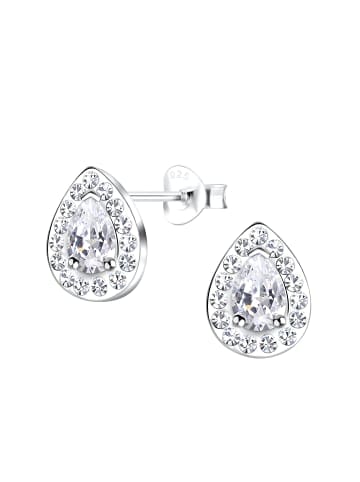 Alexander York Ohrstecker KRISTALL in Tropfenform aus 925 Sterling Silber, 2-tlg.