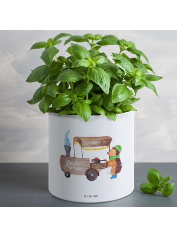 Mr. & Mrs. Panda Pflanzkübel Igel Maronen ohne Spruch in Weiß