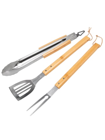 bremermann 3tlg-Set Grillbesteck 10 x 7 x 47 cm in Edelstahl